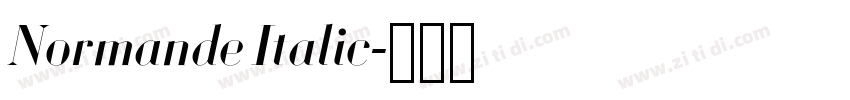 Normande Italic字体转换